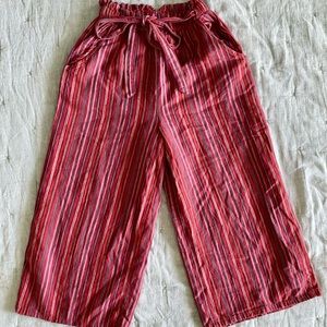 American Eagle Cropped Linen Pants